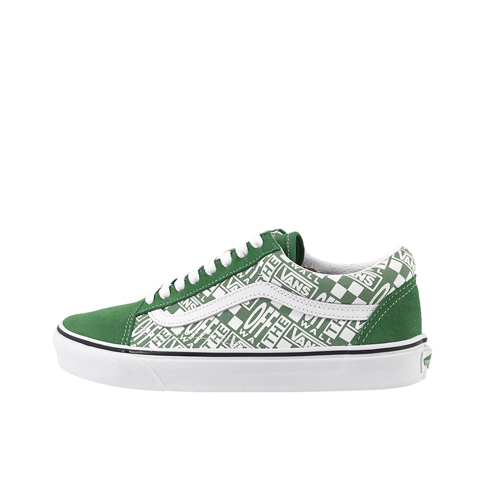推荐商品：Vans/范斯 Old Skool 滑板鞋 板鞋 轻便防滑复古舒适经典 绿色/白色字母