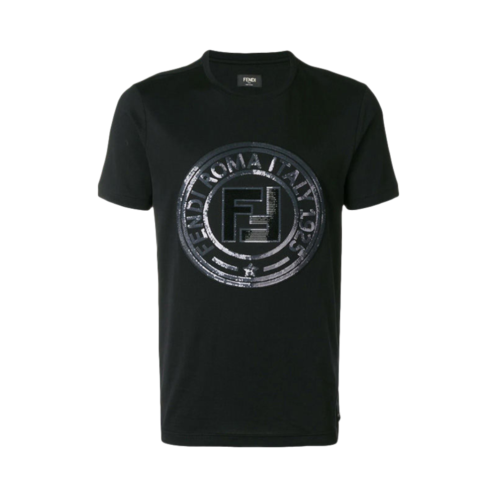 FENDI 芬迪 Logo 亮片刺绣短袖T恤 男女同款