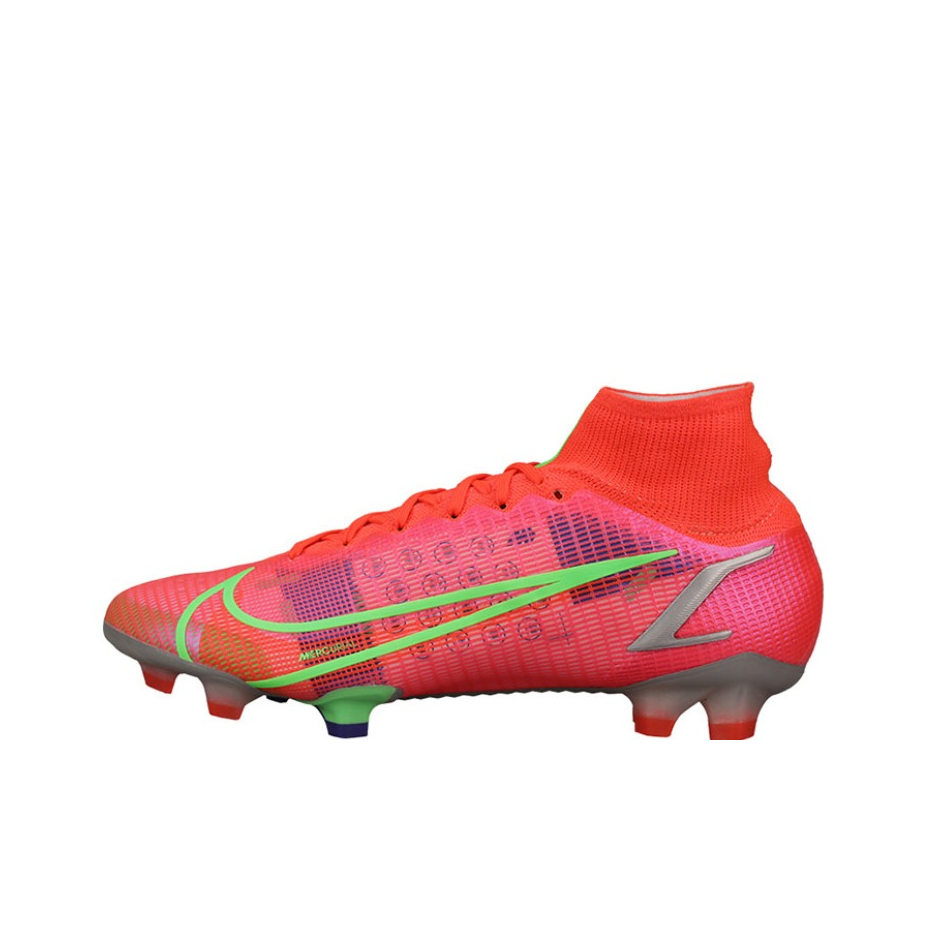 推荐商品：Nike Mercurial Superfly 8 Elite FG 顶级 胶质长钉 天然草地 减震防滑耐磨 足球鞋 红色