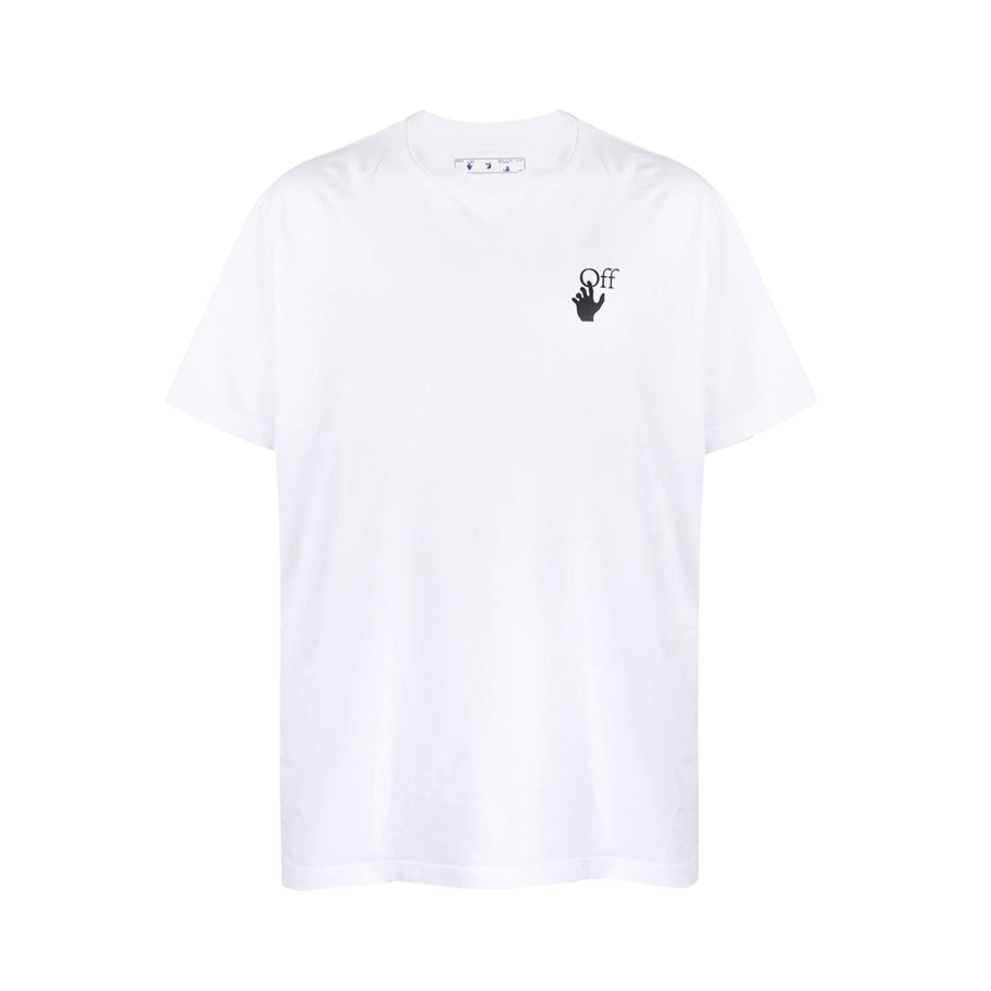 OFF-WHITE 手势刺绣圆领箭头打印箭头印花套头短袖T恤 男女同款