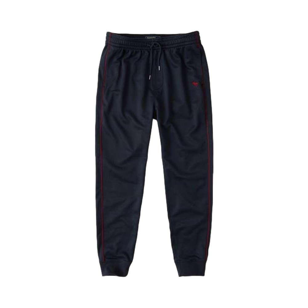 Abercrombie Fitch 运动修身束脚慢跑条纹卫裤 男女同款