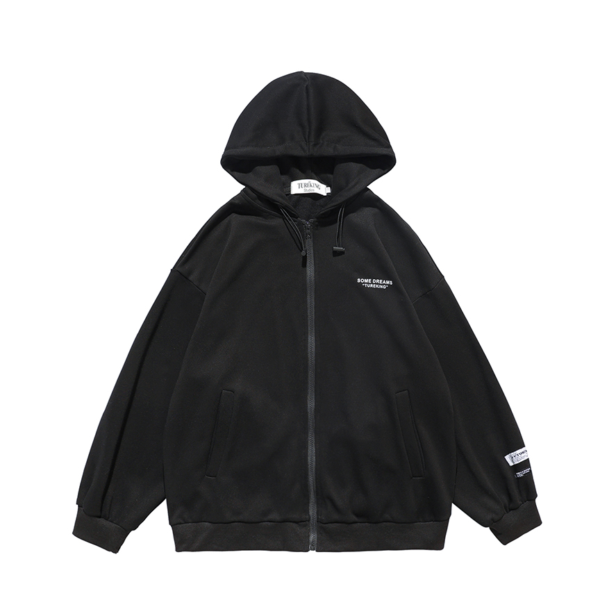 第四十九天 小字母印花开衫卫衣 男女同款