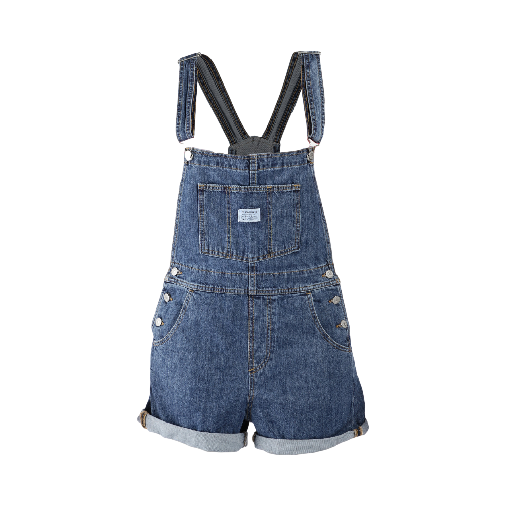 Levi's 女裝 牛仔背帶短褲 52333-0003