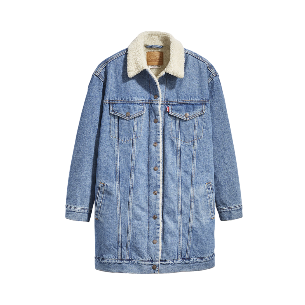 Levi's 女装 中长款仿羊羔毛牛仔外套 57893-0000