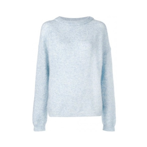 Acne Studios Dramatic Mohair 羊毛混纺软糯马海毛拉绒套头圆领长袖针织衫 男女同款 A60034-AAT