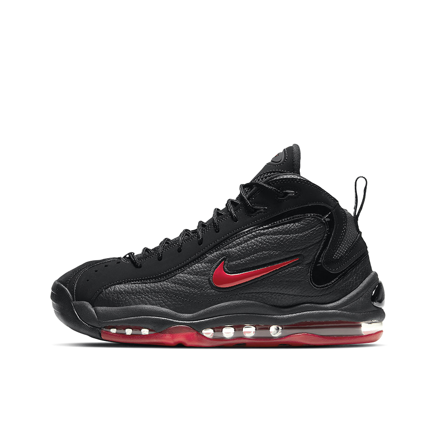 推荐商品：Nike Air Total Max Uptempo 防滑耐磨 舒适减震 支撑透气 复古百搭 织物 合成革 潮流简约 篮球鞋 Bred 2021/黑色/大学红