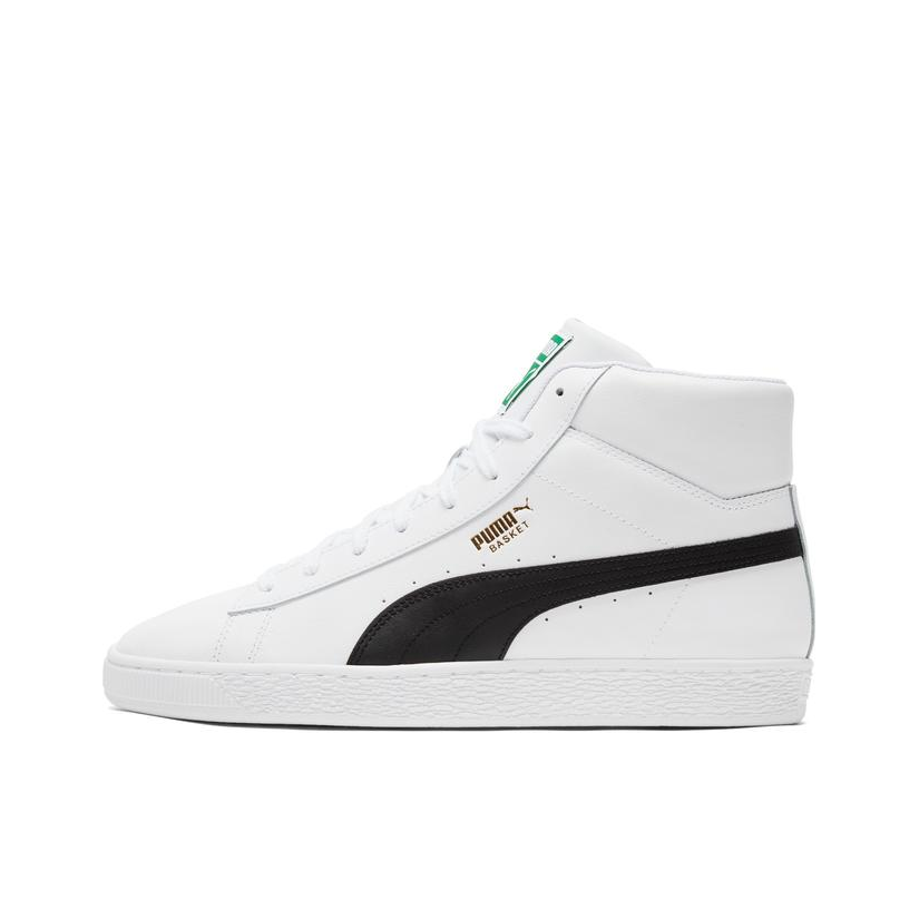推荐商品：Puma/彪马 Basket Mid XXI 防滑耐磨 舒适透气 复古百搭 运动休闲鞋 白色/黑色