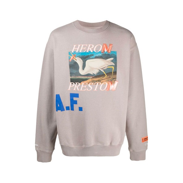 HERON PRESTON 图案印花长袖卫衣 男女同款