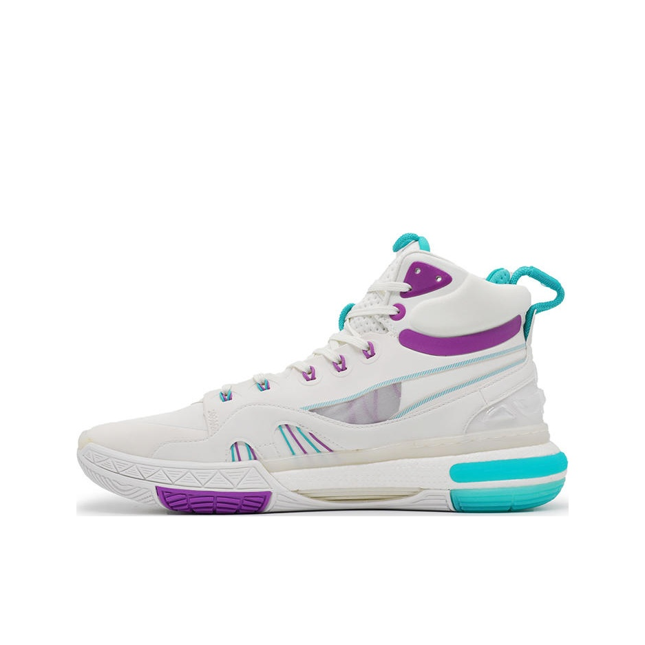 推荐商品：李宁 937系列䨻 回弹透气 防滑耐磨 实战专业 全掌 复古 篮球鞋 女款/香槟白