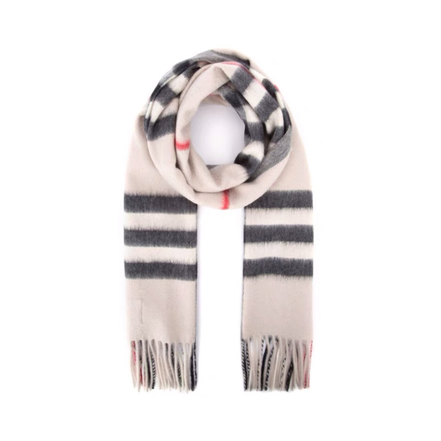 Burberry/博柏利 格纹羊绒流苏边围巾 8015533