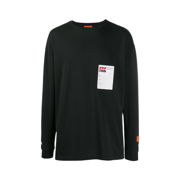 HERON PRESTON Sticker Embroidered Sweatshirt 寬松套頭長袖運動T恤衫 男女同款