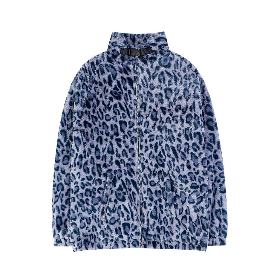 HEYBIG 嘻哈豹纹毛绒夹克 男女同款 SHA472005CYMH
