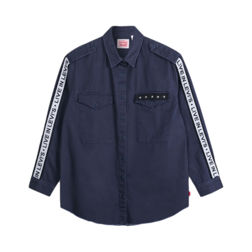 Levi's 女装 宽松LOGO休闲时尚长袖衬衣 59937-0001