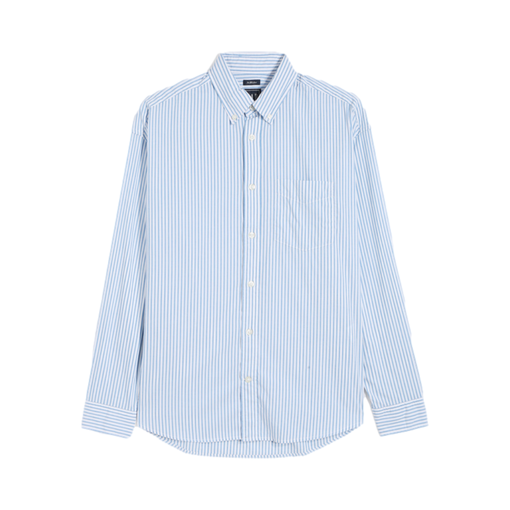 Gap 通勤休闲外搭府绸布长袖衬衫 男女同款 963153