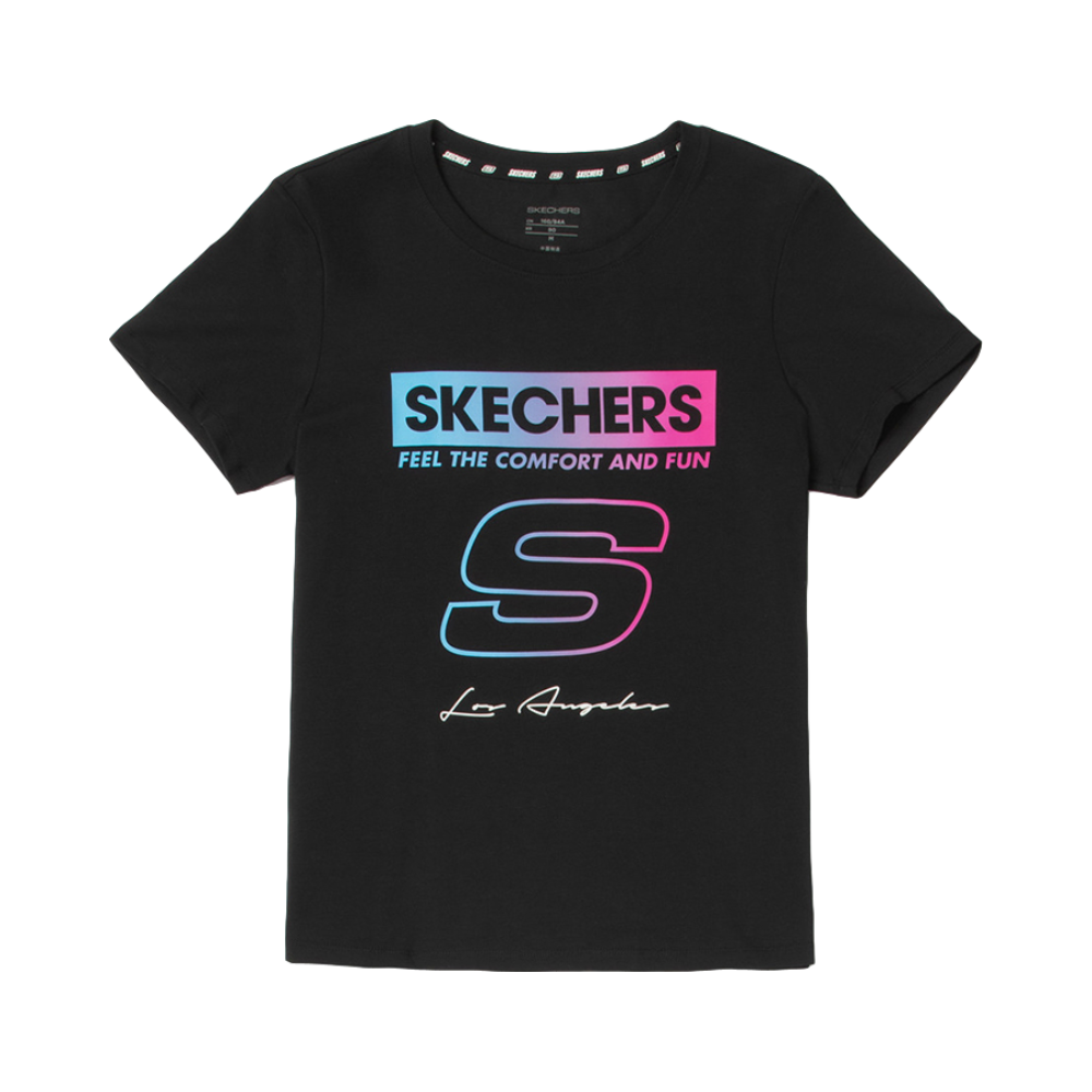 Skechers 女装 休闲运动服透气短袖圆领T恤 L220W001