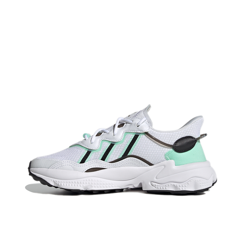 推荐商品：adidas Originals Ozweego 耐磨透气 百搭简约 舒适时尚 缓震 复古运动 网面 老爹鞋 白黑绿