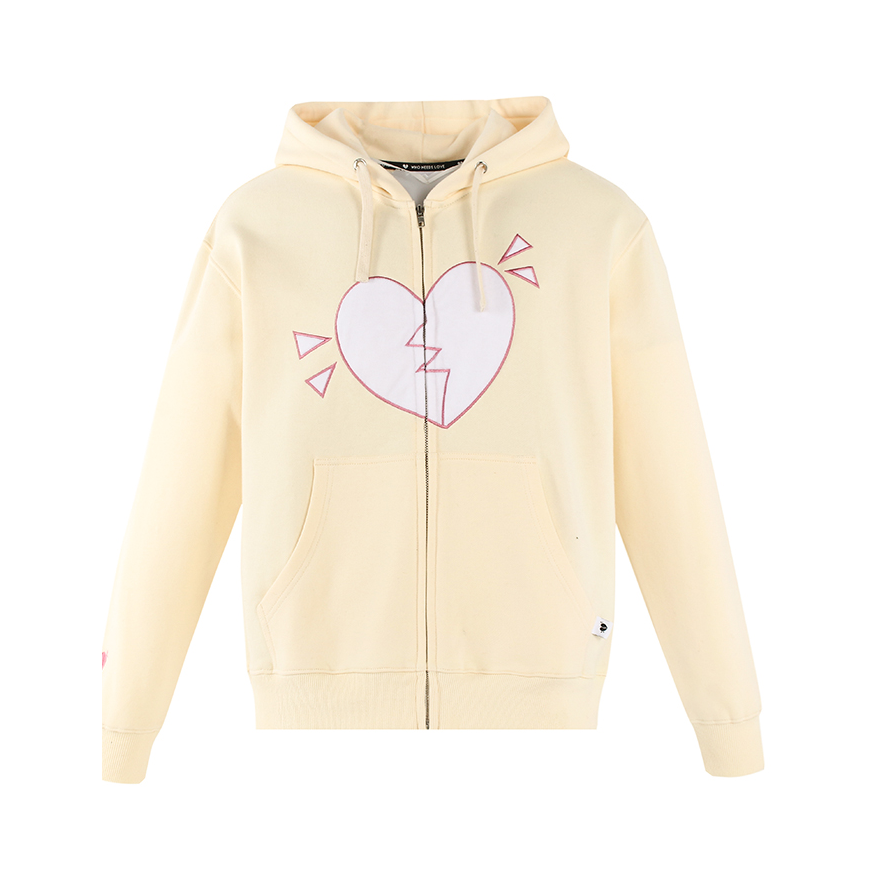 ROWE 心碎开衫拉链连帽卫衣 男女同款