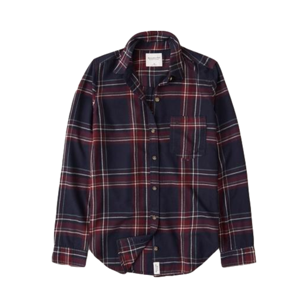 Abercrombie Fitch 标识款法兰绒衬衫 男女同款 307532-1