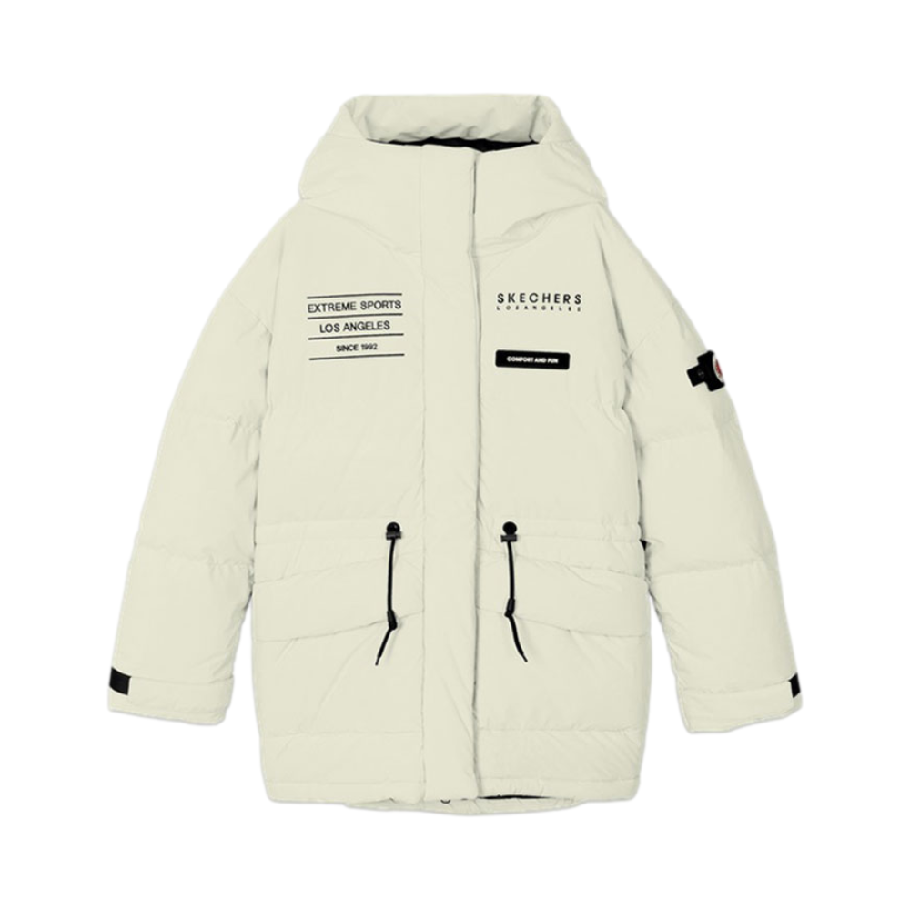Skechers 女装  冬中长款连帽羽绒服 L420W086