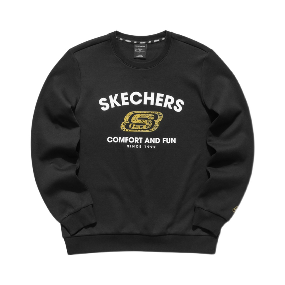 Skechers 印花针织运动休闲卫衣 男女同款 L121M078
