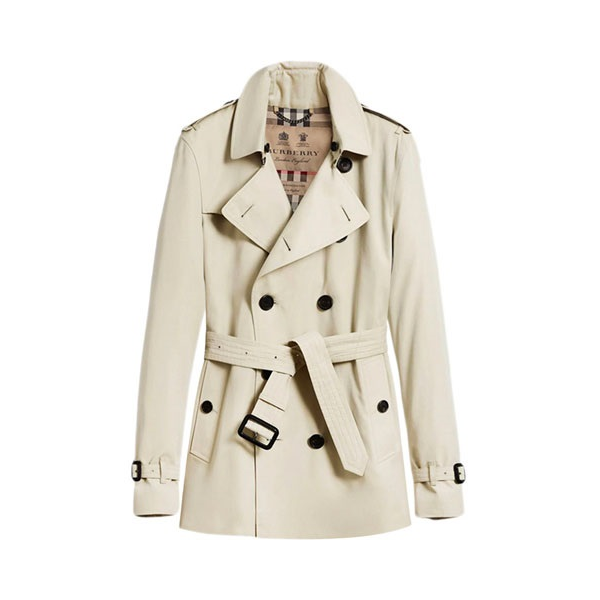 Burberry 博柏利 中长款双排扣附腰带短款风衣 男女同款