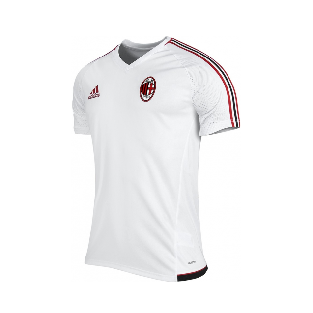 adidas 意甲AC米兰俱乐部 足球训练长短袖T恤