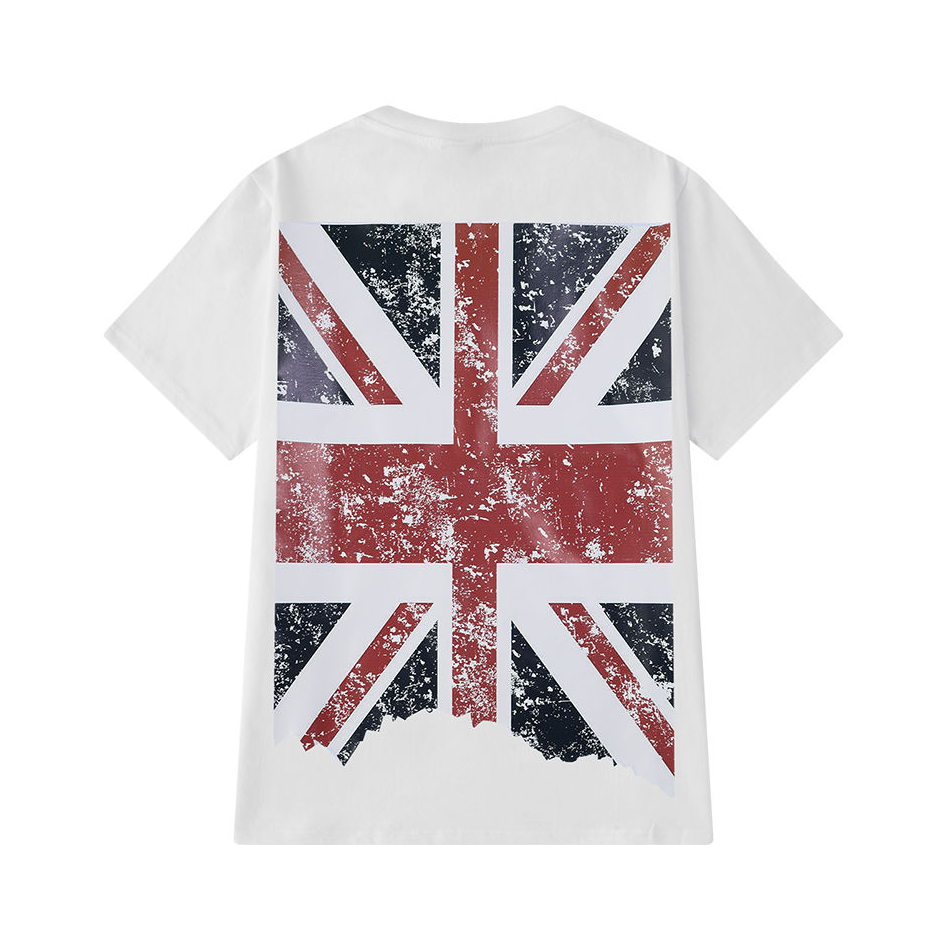 港风嘻哈学生英文贴布短袖T恤 男女同款