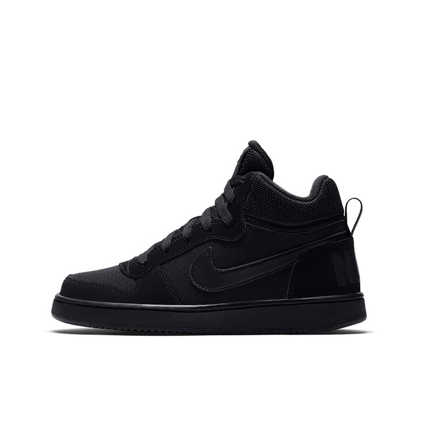 推荐商品：Nike Court Borough 板鞋 复古舒适透气防滑耐磨轻便防水耐穿 GS/黑色