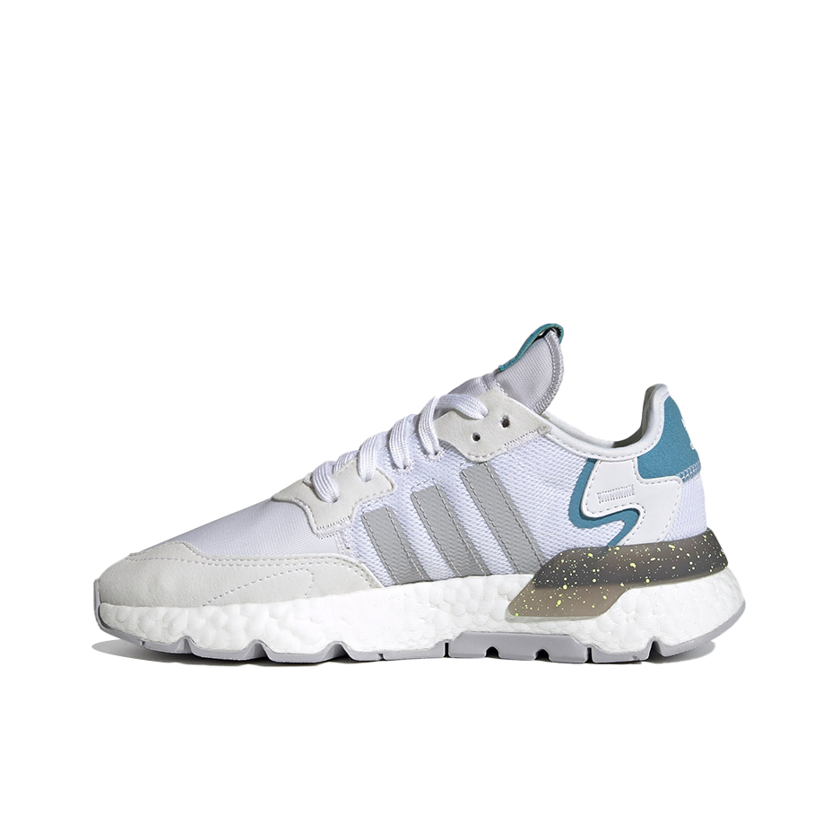 推荐商品：adidas Originals Nite Jogger BOOST 透气 防滑 支撑 中底 复古 运动休闲鞋 白色/蓝色/灰色