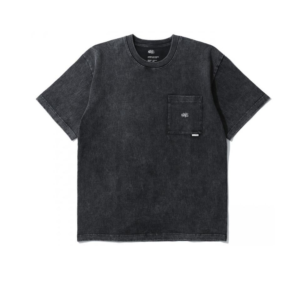 【龚俊同款】MADNESS WASHED POCKET TEE雪花水洗刺绣口袋T恤 男女同款