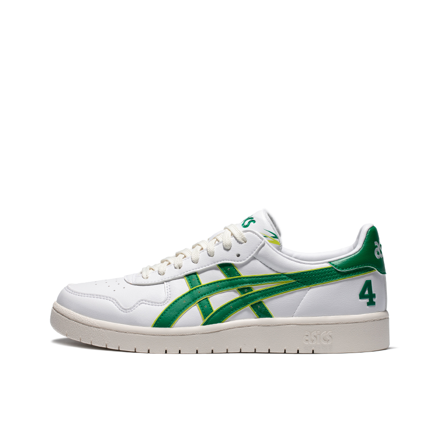 推荐商品：Asics/亚瑟士 Tiger Japan S 板鞋 薄底潮流休闲复古透气防滑耐磨 白色/绿色/字绣