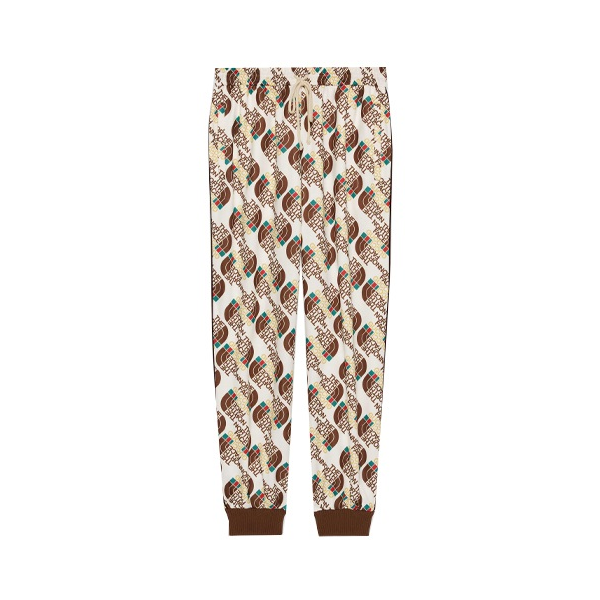 THE NORTH FACE x Gucci/古驰 联名款 织带印花平纹针织慢跑长裤