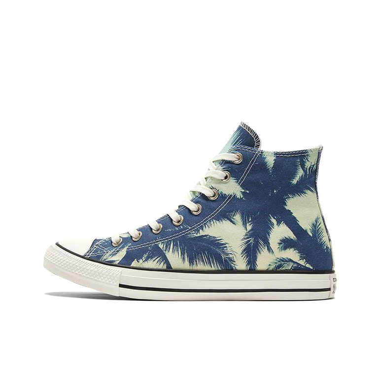 推荐商品：Converse/匡威 Chuck Taylor All Star 帆布鞋 常青款轻便防滑耐磨百搭复古圆头减震贴合高帮 落日棕榈/蓝色/淡绿