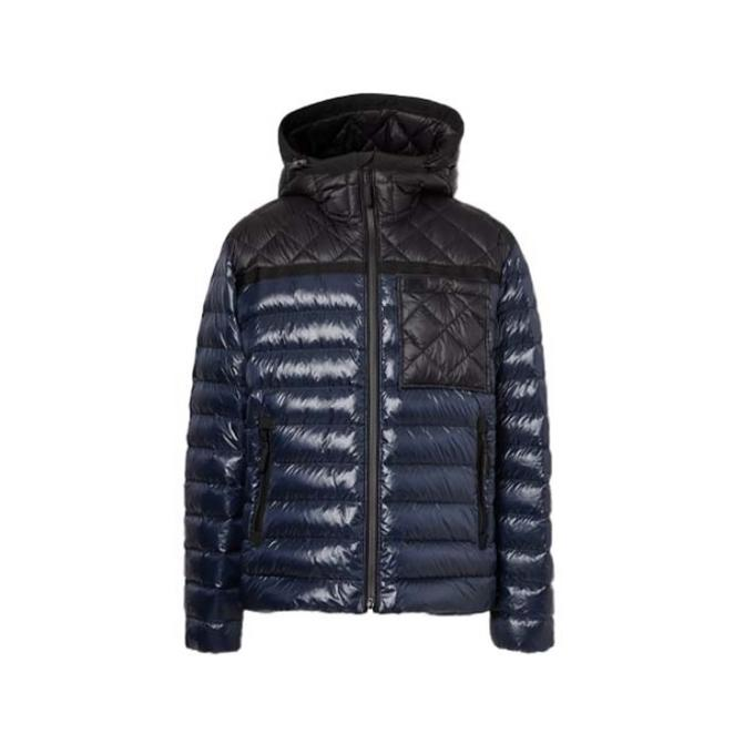 Burberry 菱形绗缝裁片连帽羽绒服