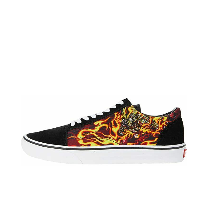 推荐商品：Vans/范斯 Old Skool 滑板鞋 板鞋 轻便防滑复古舒适经典 黑色/火焰骷髅