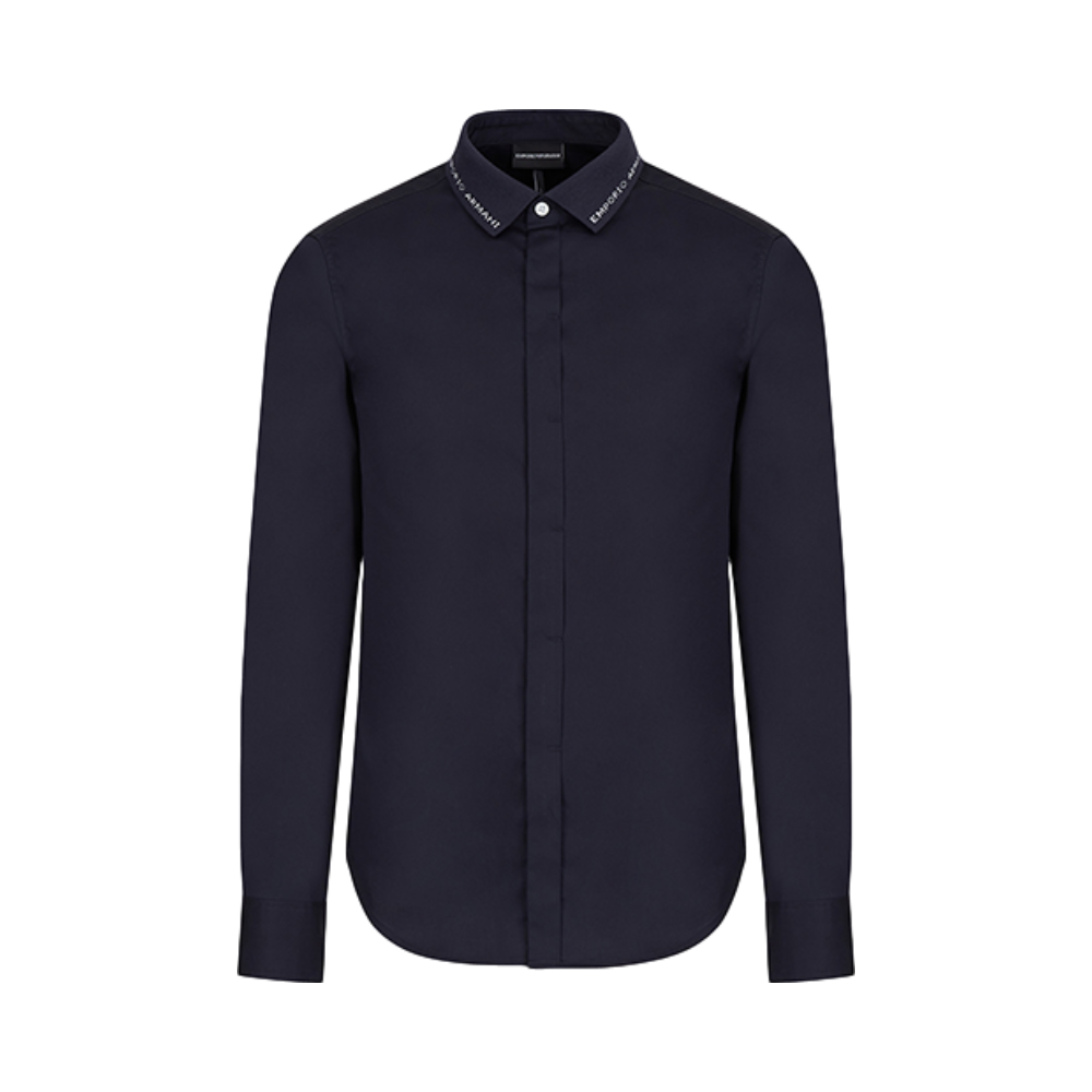 Armani 棉质LOGO长袖衬衫 3K1CP81NXRZ