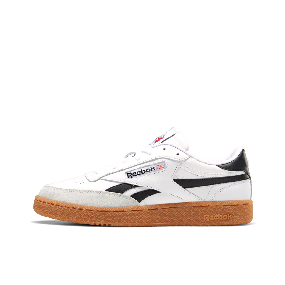 推荐商品：Reebok/锐步 Club C Revenge 合成革 复古简约 透气 防水 德训鞋 板鞋 白/黑/生胶