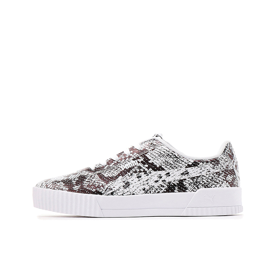 推荐商品：Puma/彪马 Carina 板鞋 防滑耐磨增高复古厚底运动防水 黑/白/蛇纹