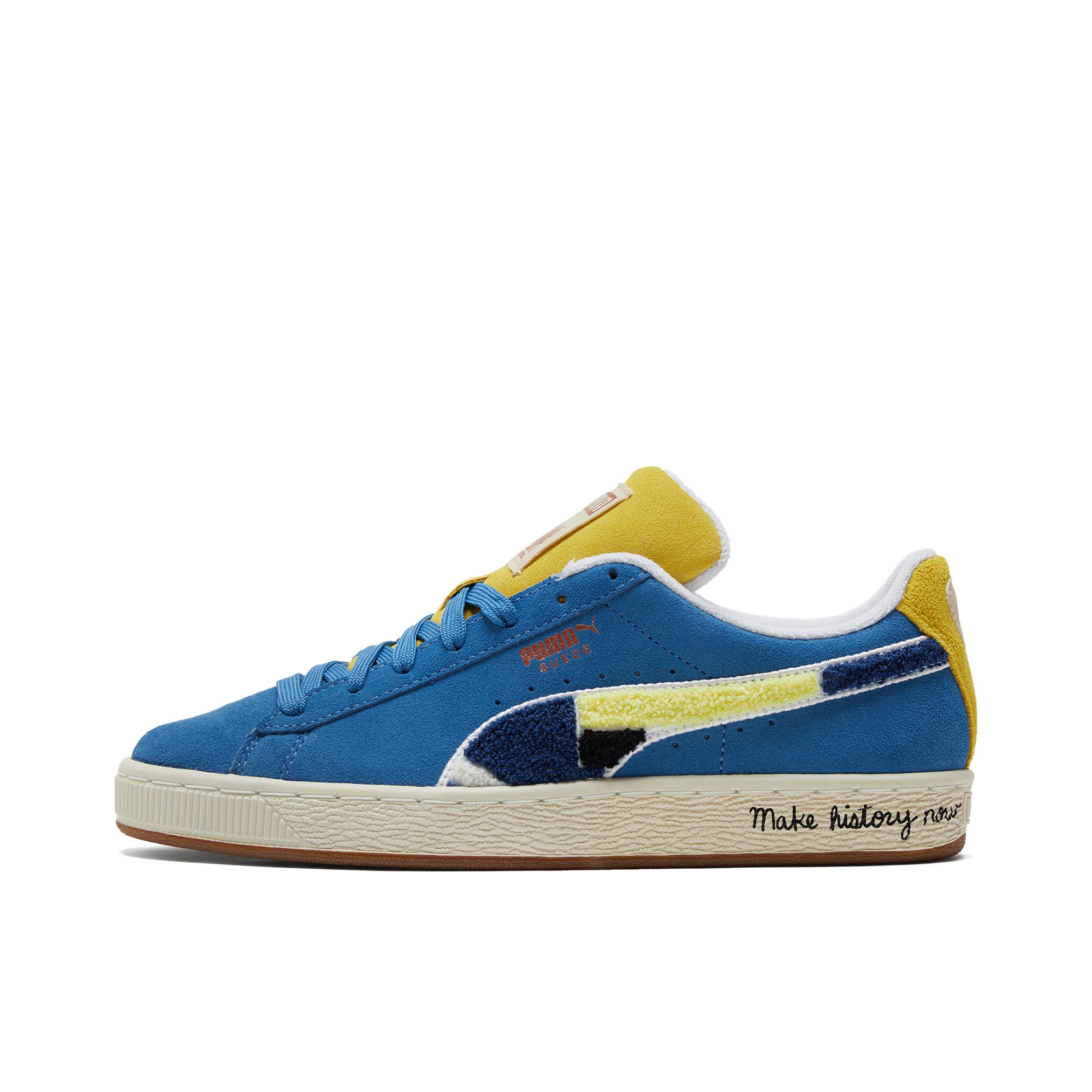 推荐商品：Puma/彪马 Suede Classic 面包鞋 板鞋 舒适百搭防滑耐磨轻便透气复古低帮圆头 Black Fives联名/宝石蓝