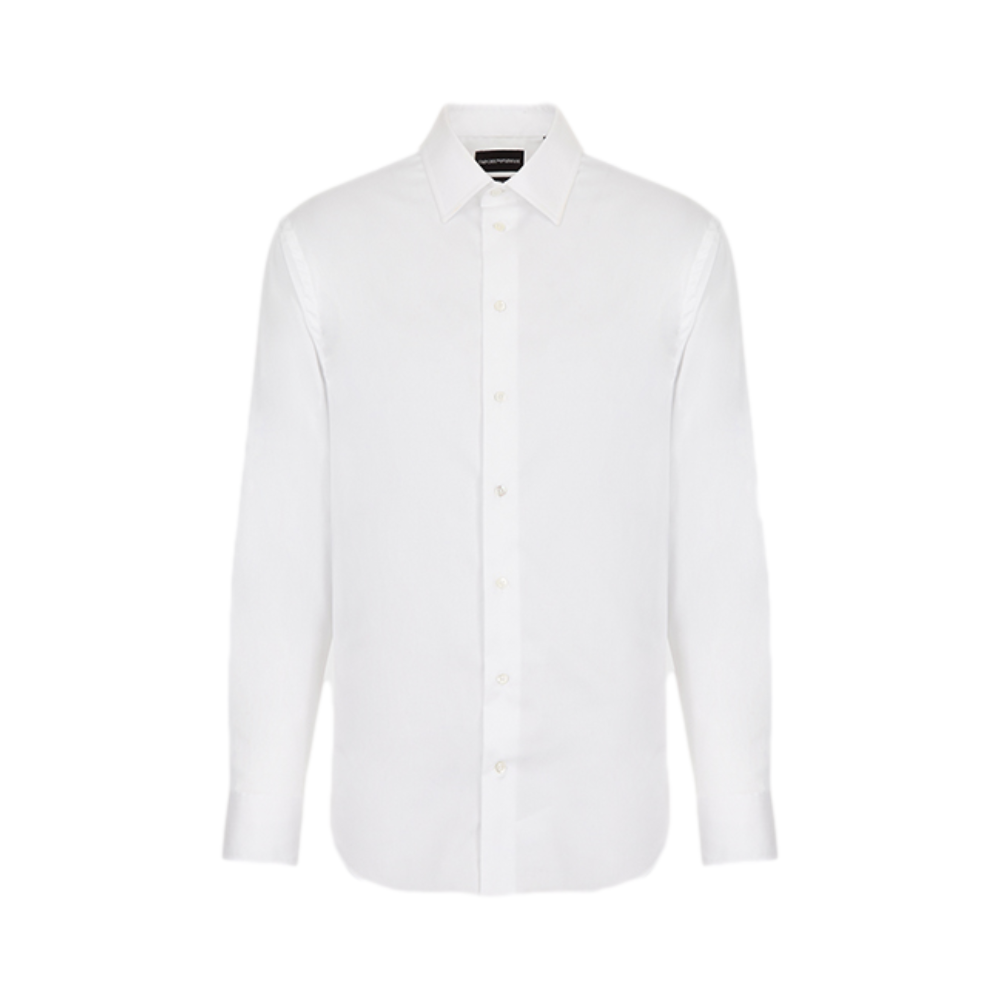 Armani 弹力斜纹布修身长袖衬衫 男女同款 91CM5L91C33