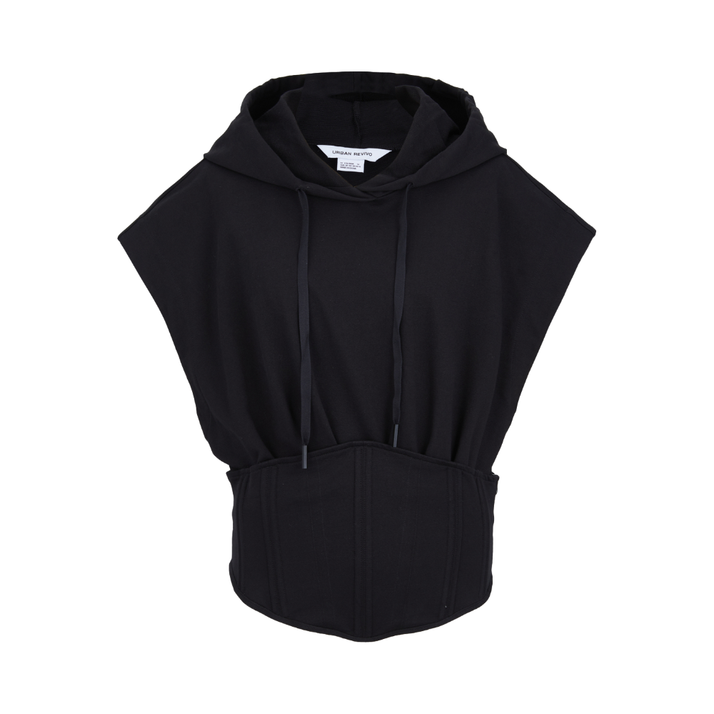 UR 青春帽领无袖收腰薄款卫衣 女装 YI12S4ON2000