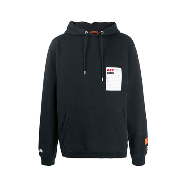 HERON PRESTON Sticker Label连帽卫衣