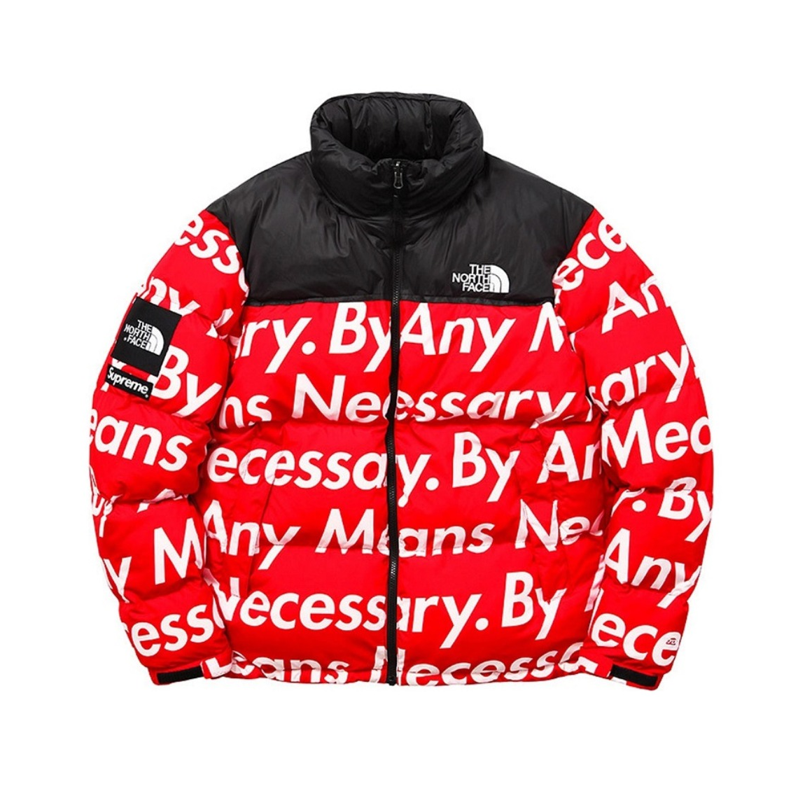 Supreme X 北面/THE NORTH FACE 联名款  字母满印弹幕长袖羽绒服 SUP-FW15-622