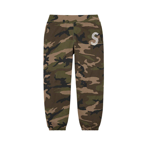 Supreme x Swarovski 联名款 Week 6 S Logo Sweatpant S水晶徽标运动裤 男女同款