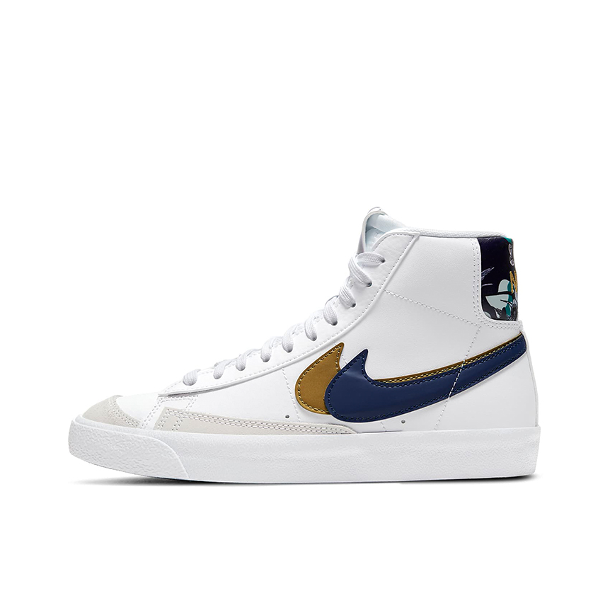 推荐商品：Nike Blazer 板鞋 经典复古防滑舒适百搭 GS/蓝色/黄色/双钩