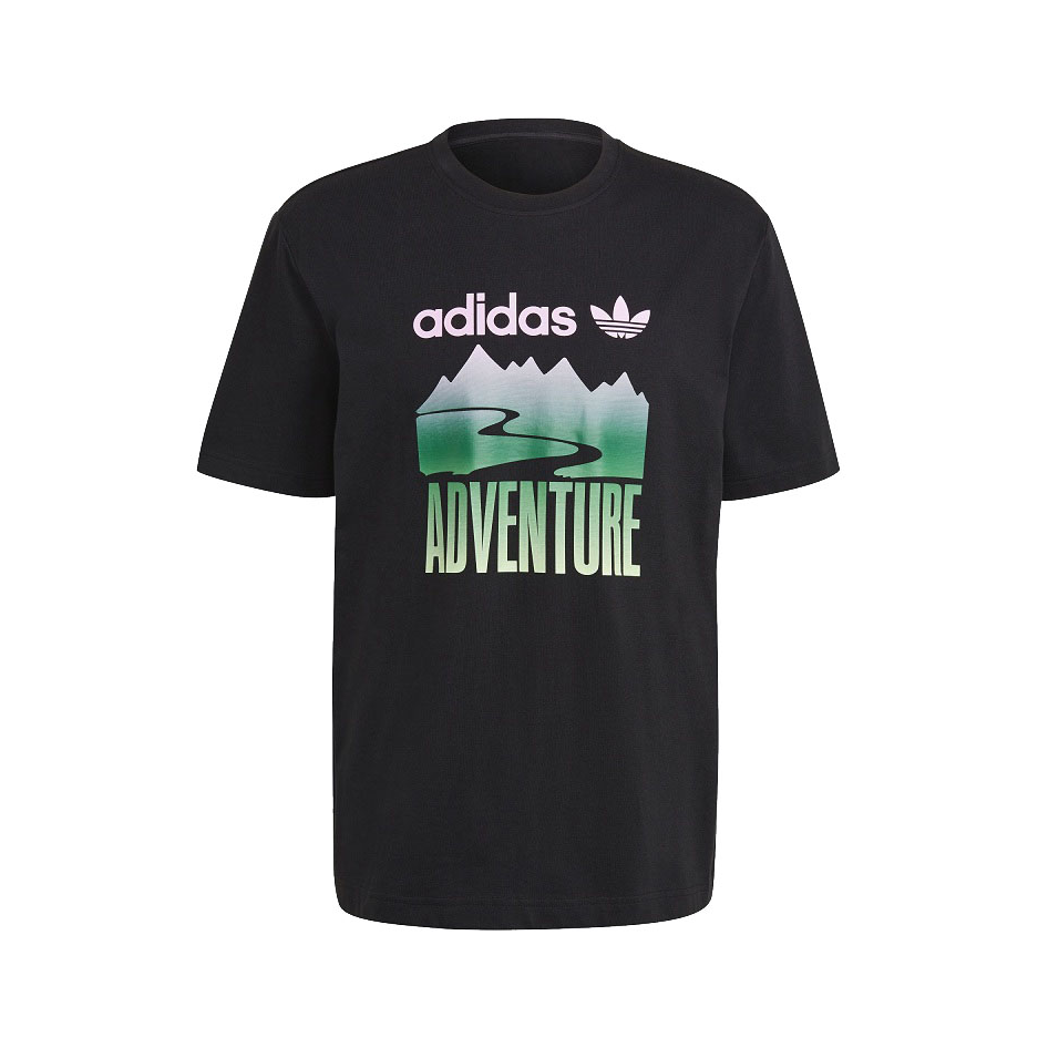 adidas Originals 三叶草图案印花圆领运动短袖T恤 GN2357