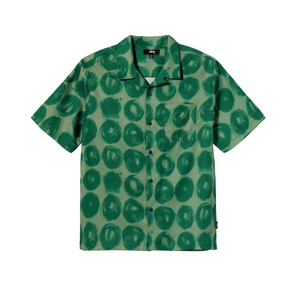 Stussy 手绘圆点图案短袖衬衫 男女同款 1110158