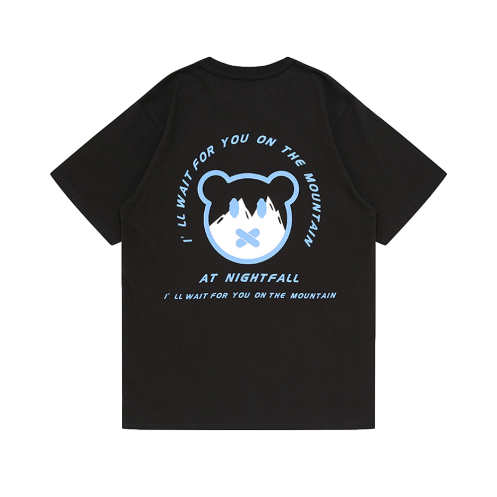 Freamve 印花雪山小熊短袖男士纯棉休闲T恤 FREA300170