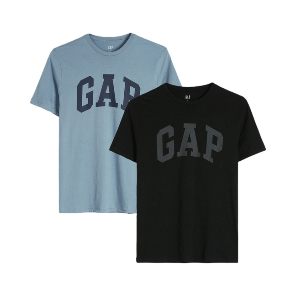 Gap 时尚LOGO休闲短袖T恤（两件）586391