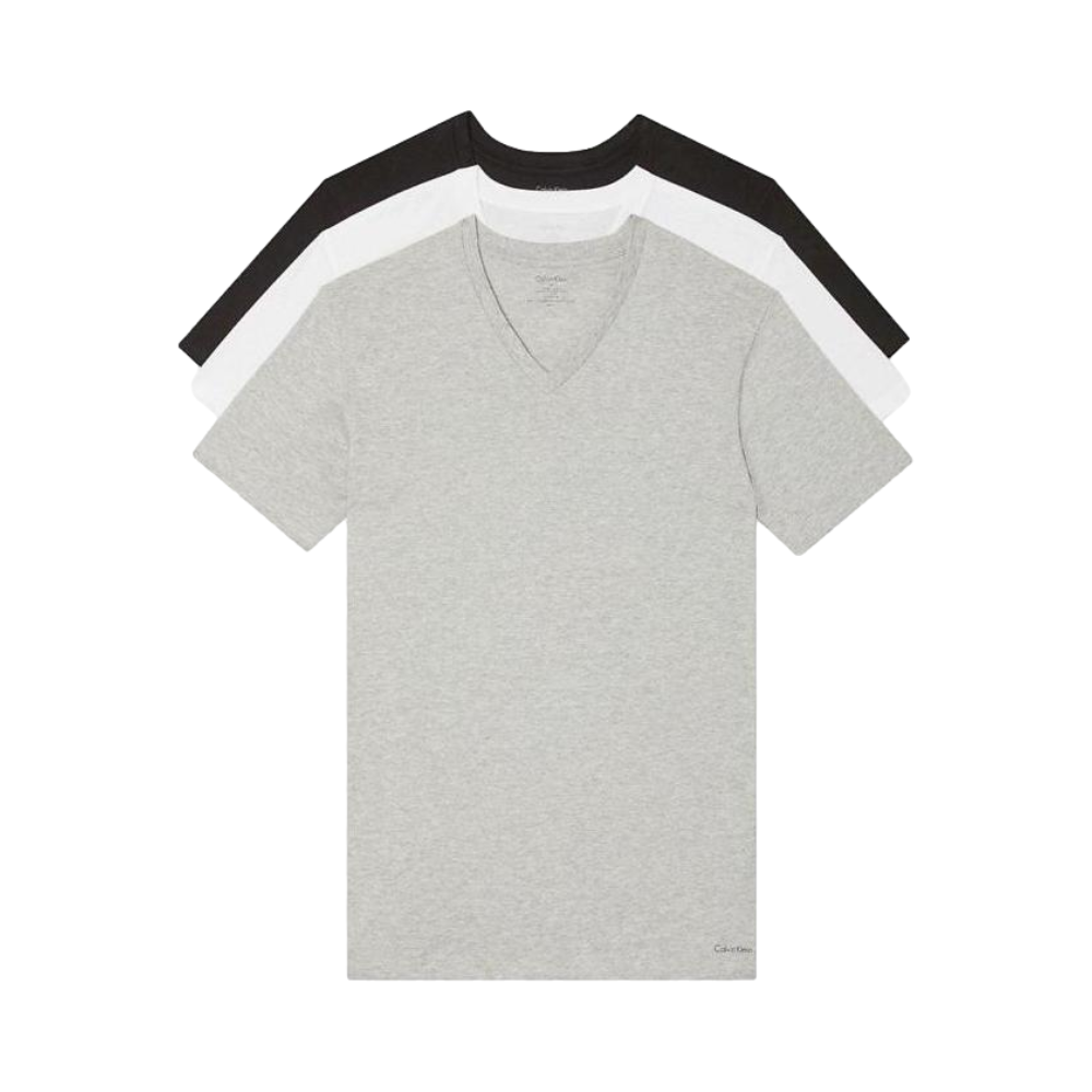 Calvin Klein 纯棉V领短袖T恤（3件）Cal001-M4065